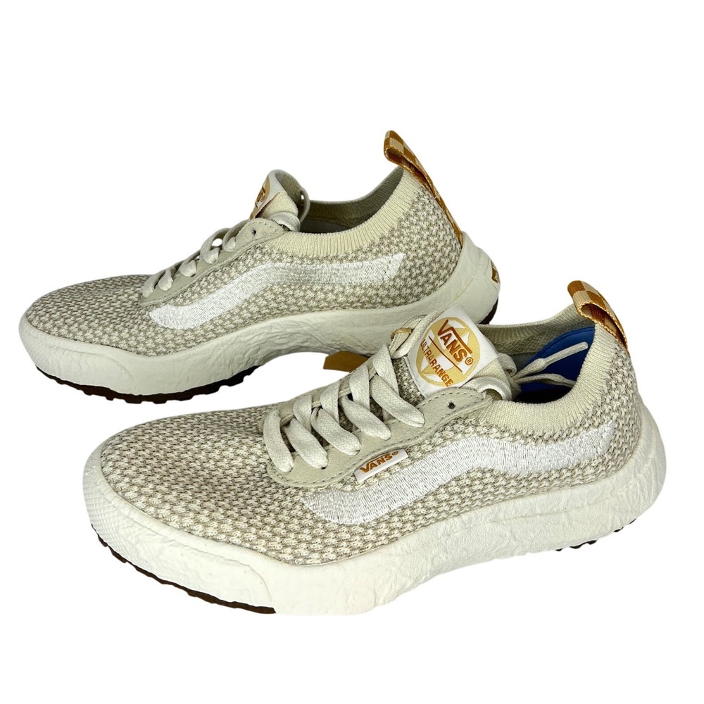 Vans UltraRange VR3 Knit Sneakers Cream Oatmeal Eco Shoes Womens 5.5 Mens 4 NWT